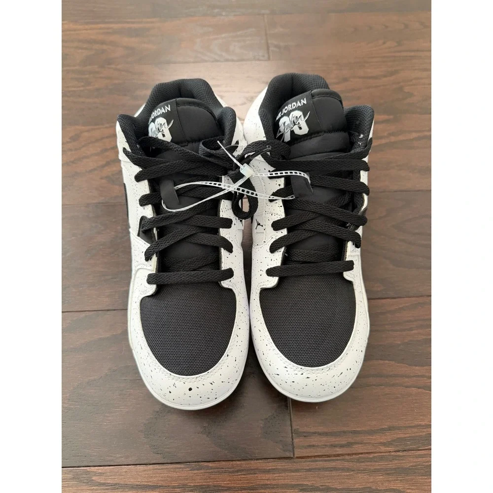 Air Jordan Stadium 90 Baseball Cleats White Black Speckle HQ0210-100 Mens 8